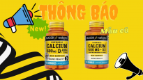 Thông báo: Thay đổi bao bì sản phẩm Mason Natural Calcium 600mg + D3