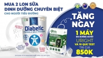 Tặng 1 máy đo đường huyết + 10 que test trị giá 850K – Khi mua 2 lon sữa tiểu đường Diabetic