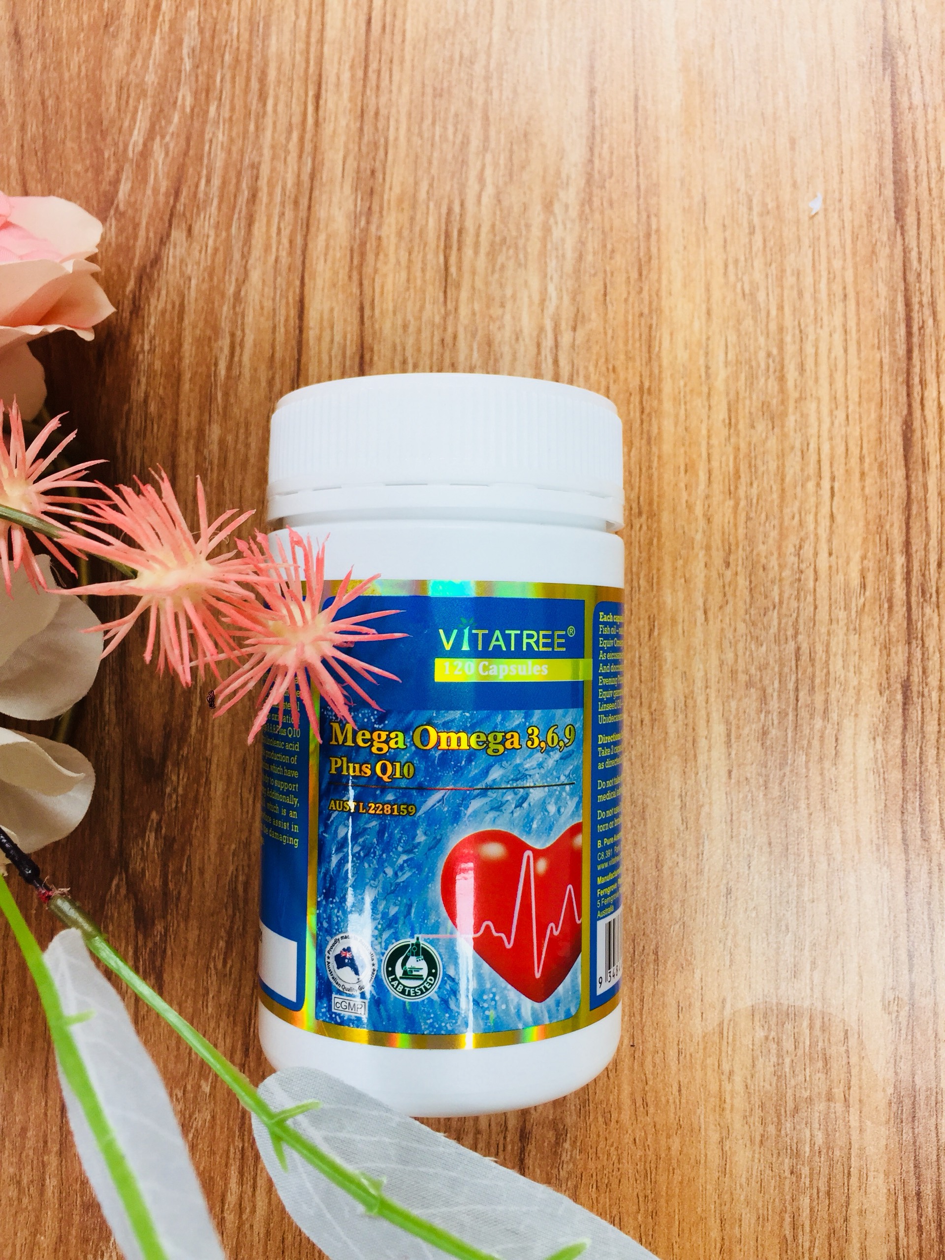 Vitatree Mega Omega 369 Plus Q10 Viên uống chăm sóc sức khỏe tim