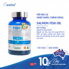 Dầu cá hồi đại dương Úc Careline Fish Oil 1000mg - Hộp 100 viên