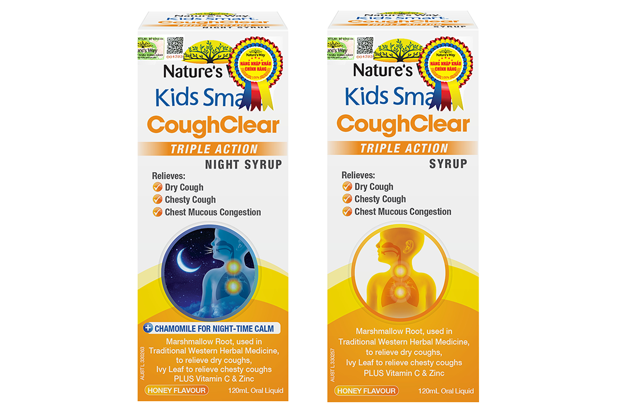 Bộ đôi: Cough Clear Triple Action Syrup - Night Syrup: