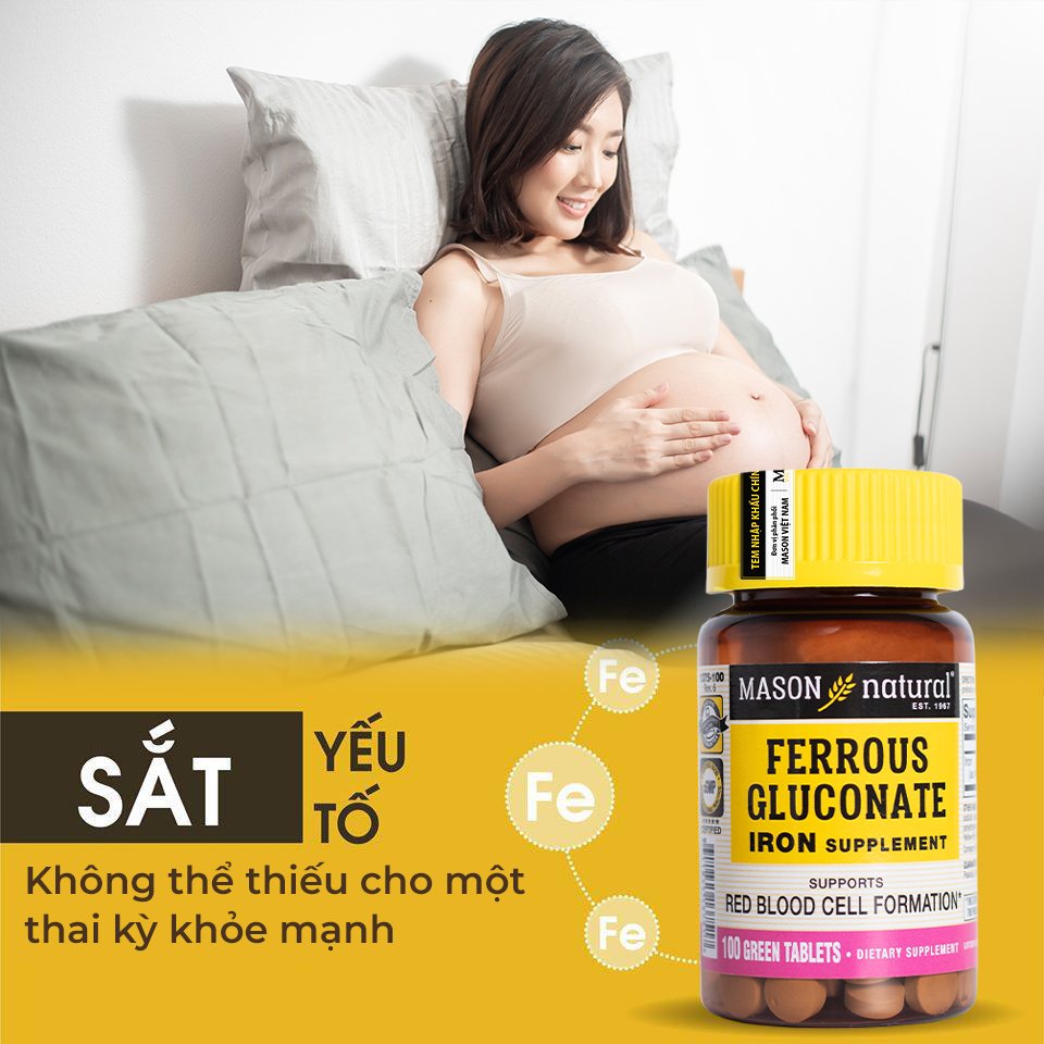 Ferrouse Gluconate Mason bổ sung lượng sắt cần thiết cho cơ thể