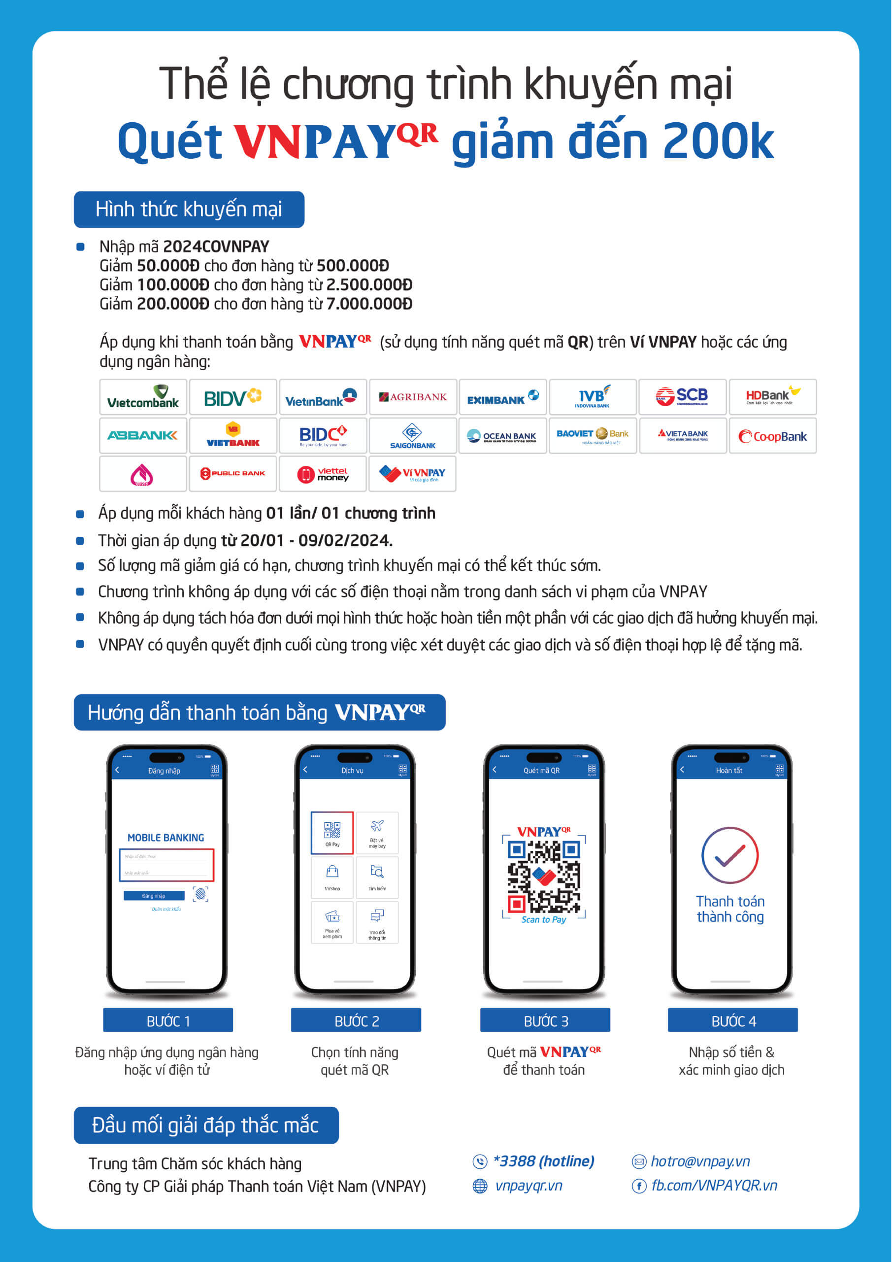 Hướng dẫn thanh toán bằng VNPAY