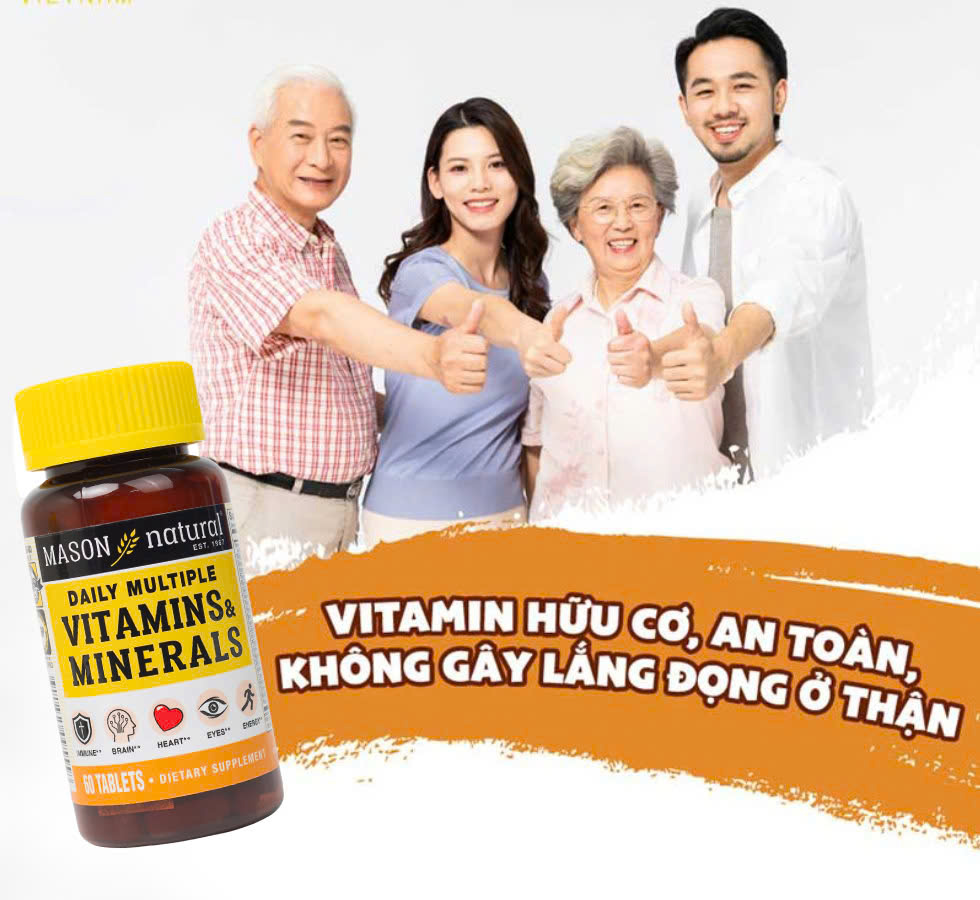 Mason Natural Daily Multiple Vitamins With Minerals - Hỗ Trợ Sức Khỏe Tổng Quát